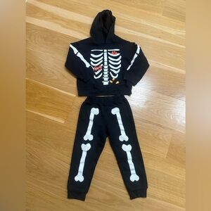 Carter's Black and White Skeleton Hoodie Set